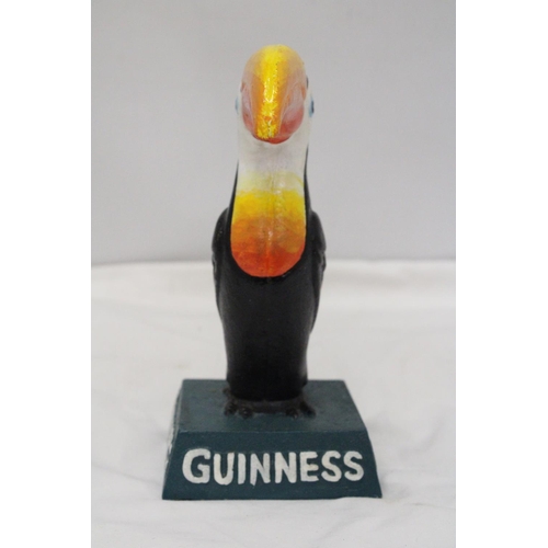 891 - A CAST GUINNESS TOUCAN, HEIGHT 19CM