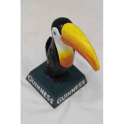 891 - A CAST GUINNESS TOUCAN, HEIGHT 19CM