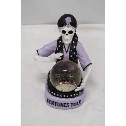 893 - A MADAME SKULL FORTUNE TELLER AND CRYSTAL BALL