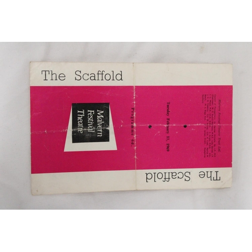 899 - 1969, MALVERN FESTIVAL AUTOGRAPHS OF THE SCAFFOLD, JOHN GORMAN, MIKE McGEAR AND ROGER McGOUGH