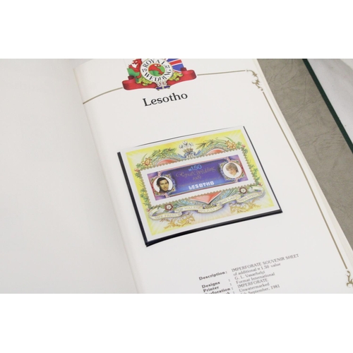 1046 - AN ALBUM CONTAINING CHARLES AND DIANA STAMPS - OF THE COMMONWEALTH