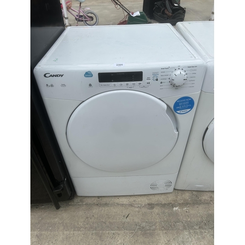 2305 - A WHITE CANDY 9KG TUMBLE DRYER