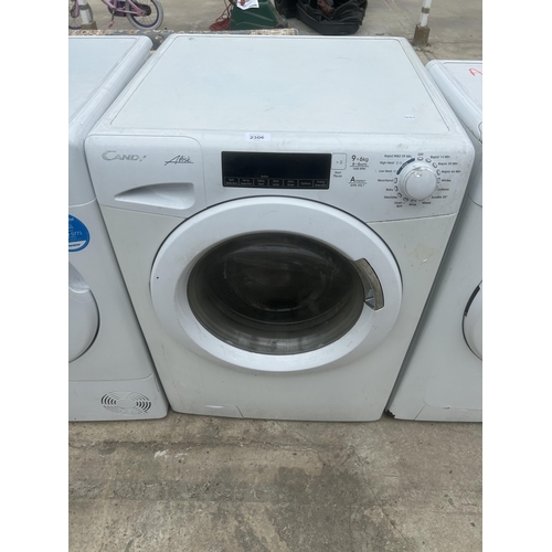 2306 - A WHITE CANDY 9KG+6KG WASHER DRYER