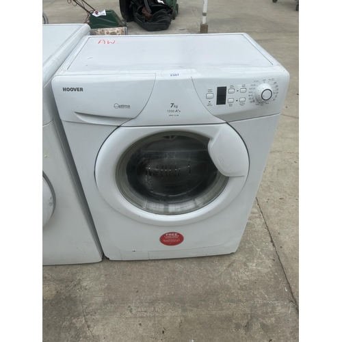 2307 - A WHITE HOOVER 7KG WASHING MACHINE