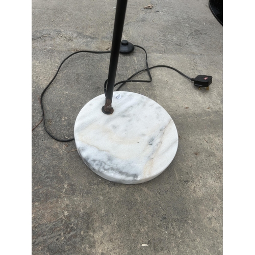 2361 - A DECORATIVE STANDARD LAMP WITH MARBLE BASE