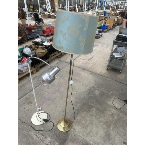 2364 - TWO ADJUSTABLE FLOOR LAMPS