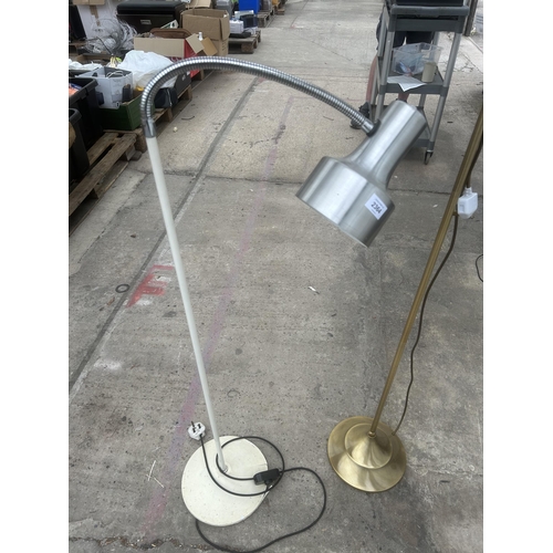 2364 - TWO ADJUSTABLE FLOOR LAMPS