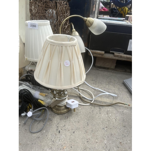 2380 - AN ASSORTMENT OF VARIOUS TABLE LAMPS