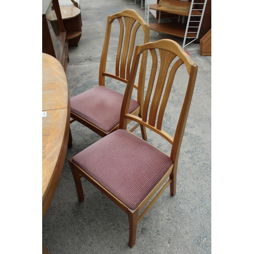 2570 - A PARKER KNOLL RETRO TEAK EXTENDING DINING TABLE 60