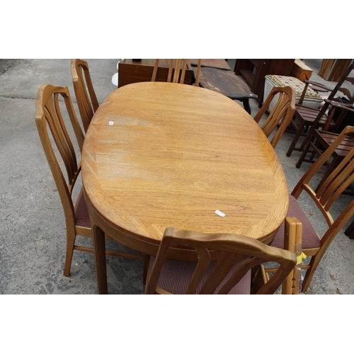 2570 - A PARKER KNOLL RETRO TEAK EXTENDING DINING TABLE 60