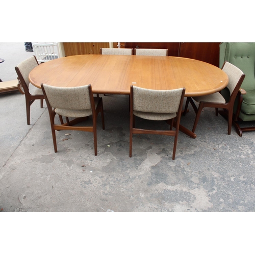 2576 - A ROSENGAARDEN (DENMARK) RETRO TEAK EXTENDING DINING TABLE 48