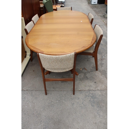 2576 - A ROSENGAARDEN (DENMARK) RETRO TEAK EXTENDING DINING TABLE 48