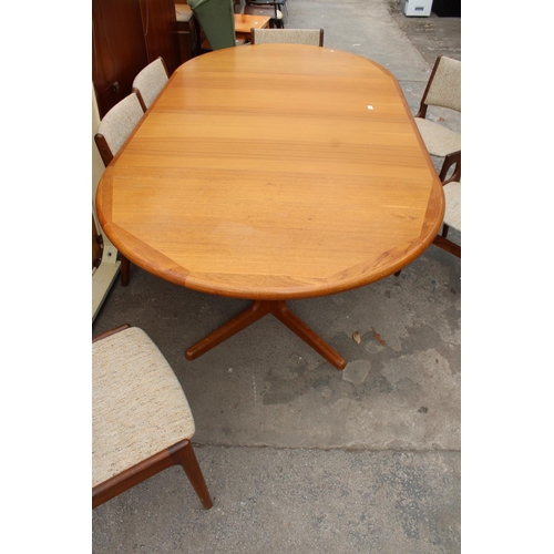 2576 - A ROSENGAARDEN (DENMARK) RETRO TEAK EXTENDING DINING TABLE 48