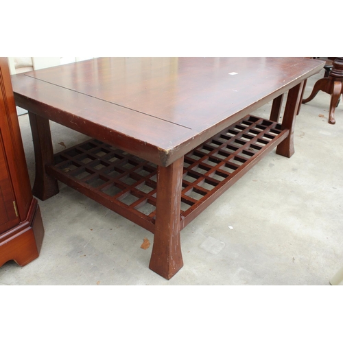 2682 - A HARDWOOD TWO TIER COFFEE TABLE, 50