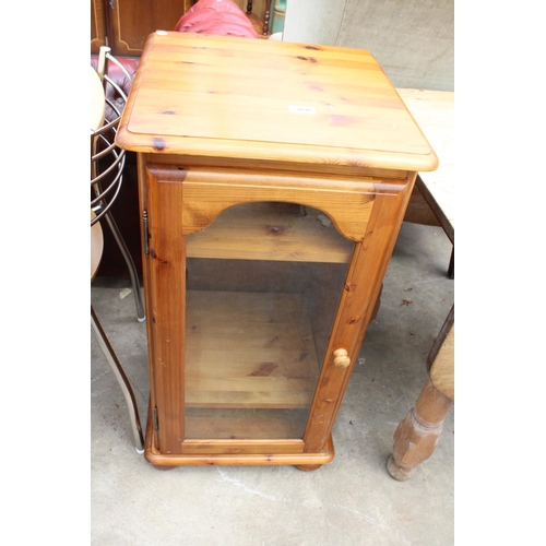 2690 - A CORNDELL FURNITURE PINE CABINET WITH GLASS DOOR