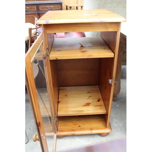 2690 - A CORNDELL FURNITURE PINE CABINET WITH GLASS DOOR