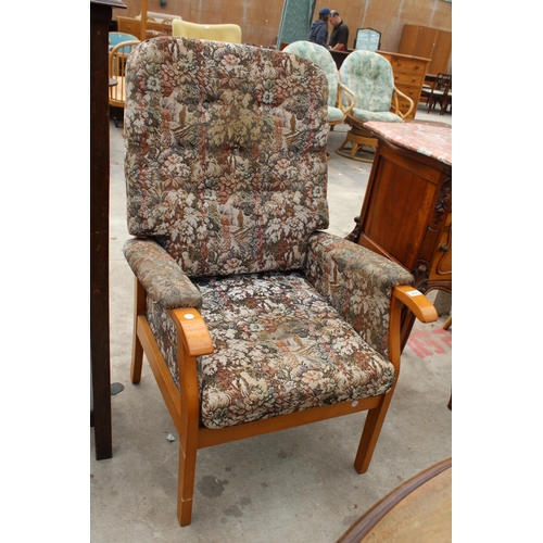 2721 - A FIRESIDE ARMCHAIR