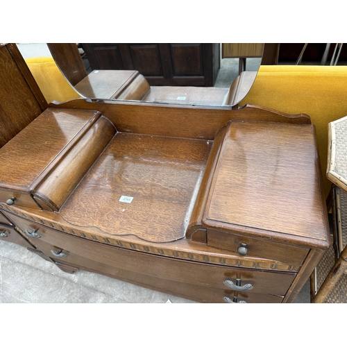 2765 - A MID 20TH CENTURY LEBUS CHEST OF FOUR DRAWERS AND MATCHING DRESSING CHEST