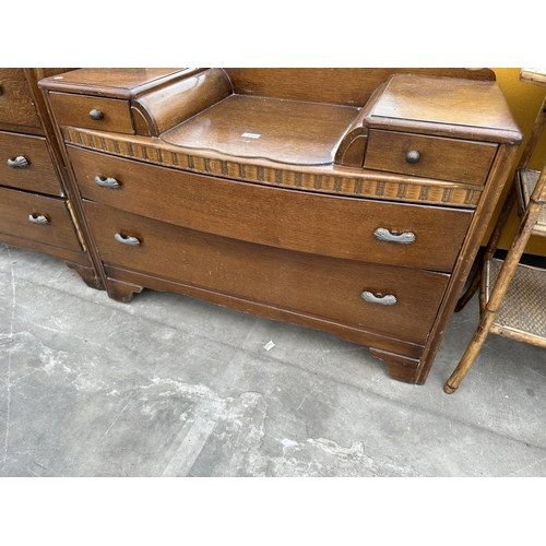 2765 - A MID 20TH CENTURY LEBUS CHEST OF FOUR DRAWERS AND MATCHING DRESSING CHEST