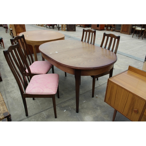 2781 - A RETRO OAK EXTENDING DINING TABLE, 57