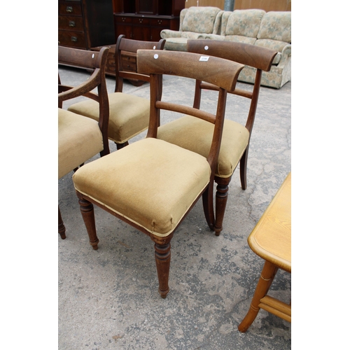 2798 - FOUR VARIOUS MAHOGANY DINING CHAIRS, ONE BEING A CARVER