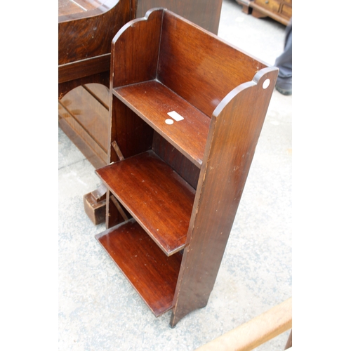 2799 - A MID 20TH CENTURY OAK THREE TIER OPEN BOOKCASE, 13.5