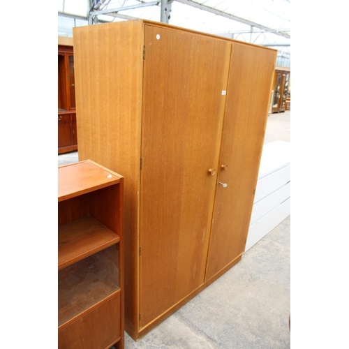 2802 - AN OAK MEREDEW TWO DOOR WARDROBE, 48