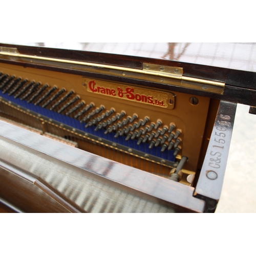 2804 - A CRANE AND SONS OVERSTRUNG PIANO