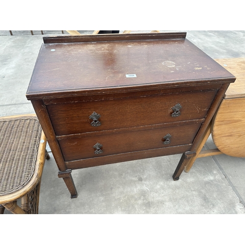 2888 - A MID 20TH CENTURY OAK CHEST OF TWO DRAWERS, 30