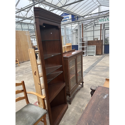 2898 - A SIX TIER OPEN CORNER CUPBOARD