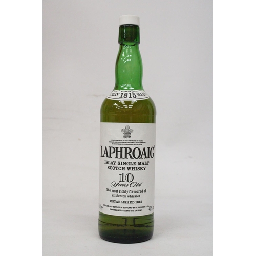 301 - A BOXED 70 CL BOTTLE OF LAPHROAIG ISLAY SINGLE MALT SCOTCH WHISKEY 10 YEAR OLD