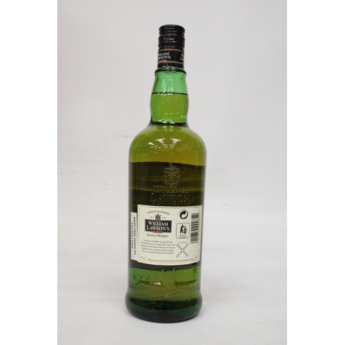 302 - A 1 LITRE BOTTLE OF WILLIAM LAWSON'S FINEST BLENDED SCOTCH WHISKEY