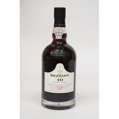 324 - A 75 CL BOTTLE OF W & J GRAHAM'S 10 YEAR OLD TAWNY PORT