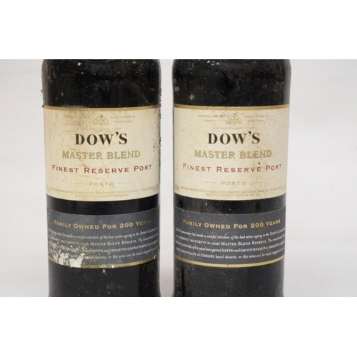 325 - TWO 75 CL B0TTLES OF DOW'S MASTER BLEND FINEST RESERVE PORT