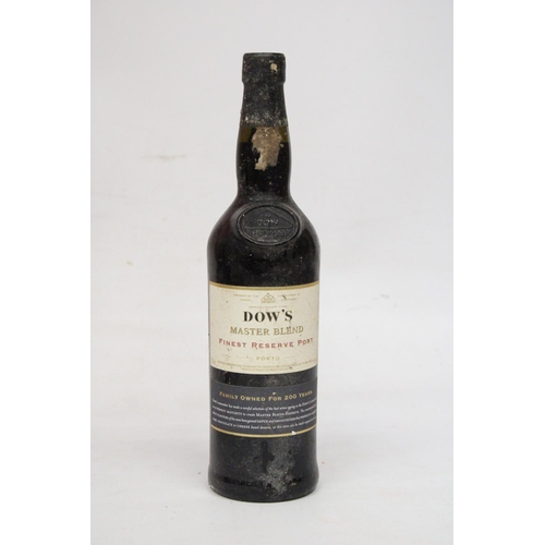 327 - A 75 CL BOTTLE OF ARMILAR RUBY PORT PRODUCE OF PORTUGAL TOGETHER WITH A BOTTLE OF DOW'S MASTER BLEND... 