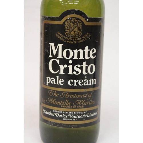 328 - A 70CL BOTTLE OF MONTE CRISTO PALE CREAM TOGETHER WITHA 375 CL BOTTLE OF CROFT PORT LATE BOTTLED VIN... 