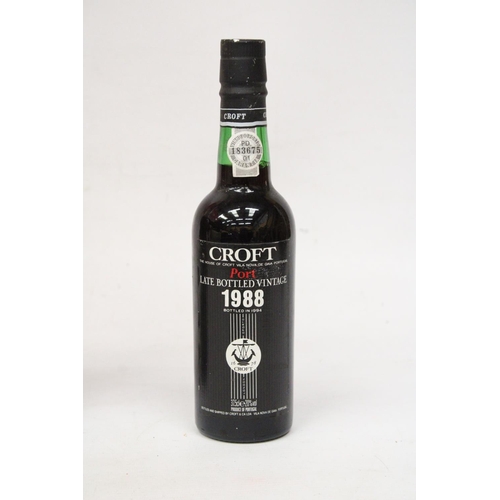 328 - A 70CL BOTTLE OF MONTE CRISTO PALE CREAM TOGETHER WITHA 375 CL BOTTLE OF CROFT PORT LATE BOTTLED VIN... 