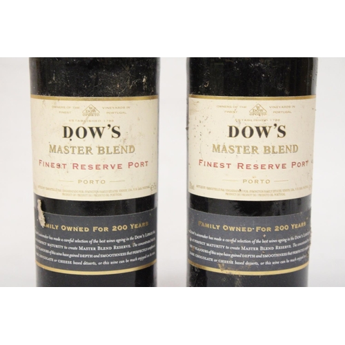 331 - TWO 75 CL B0TTLES OF DOW'S MASTER BLEND FINEST RESERVE PORT