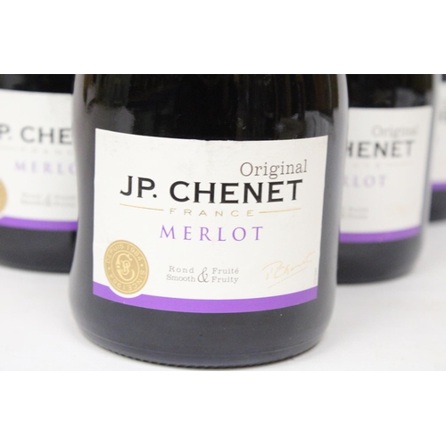 334 - SIX BOTTLES OF JP. CHENET MERLOT RED WINE 2016