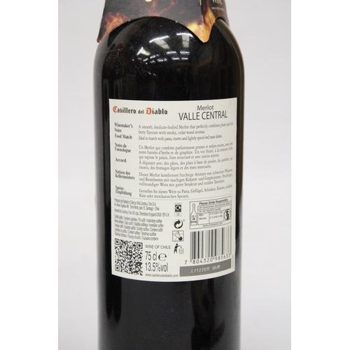 338 - SIX BOTTLES OF RESERVA CASILLERO DEL DIABLO CHILEAN MERLOT 2016