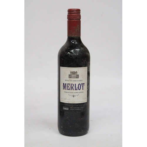 340 - SIX BOTTLES OF MERLOT WINE OF BULGARIA THRACIAN LOWLANDS