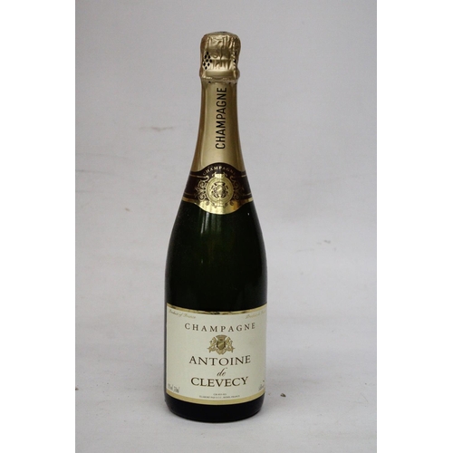 344 - A 750 ML BOTTLE OF ANTOINE DE CLEVECY CHAMPAGNE