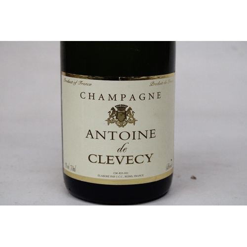 344 - A 750 ML BOTTLE OF ANTOINE DE CLEVECY CHAMPAGNE