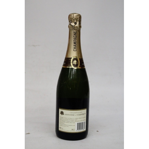 344 - A 750 ML BOTTLE OF ANTOINE DE CLEVECY CHAMPAGNE