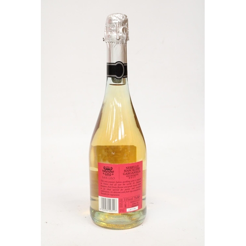 352 - A BOTTLE OF SAN LEO NERELLO MASCALESE GARGANEGA VINO SPUMANTE TOGETHER WITH A BOTTLE OF CAVA