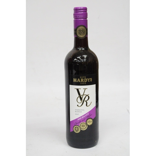 357 - SIX BOTTLES OF HARDYS 2017 AUSTRALIAN MERLOT