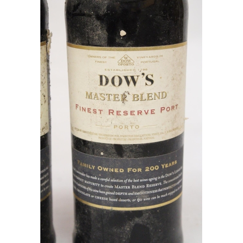 358 - TWO 75 CL B0TTLES OF DOW'S MASTER BLEND FINEST RESERVE PORT