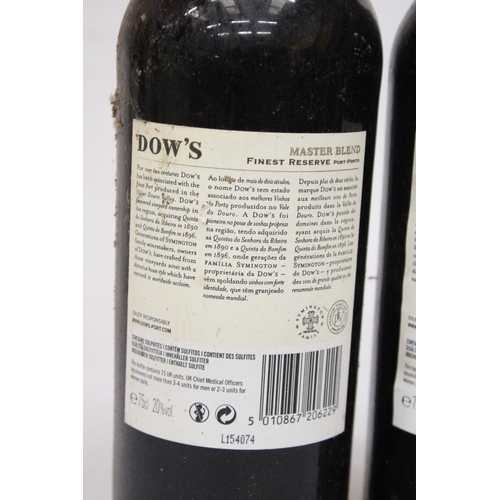 358 - TWO 75 CL B0TTLES OF DOW'S MASTER BLEND FINEST RESERVE PORT