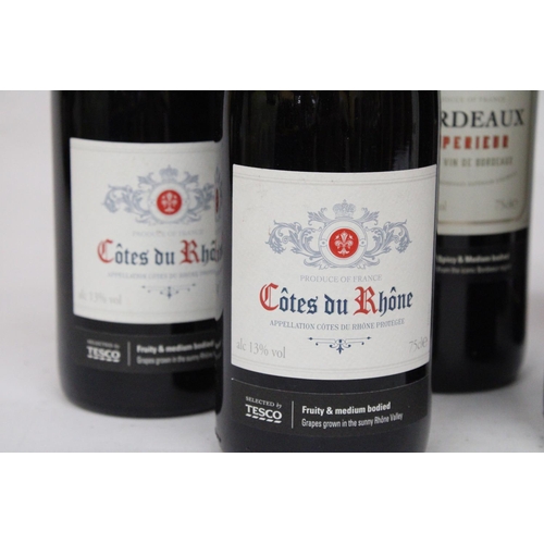 361 - SIX BOTTLES OF COTES DU RHONE 2016 FRENCH WINE