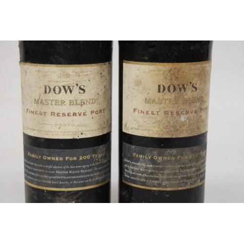 362 - TWO 75 CL B0TTLES OF DOW'S MASTER BLEND FINEST RESERVE PORT